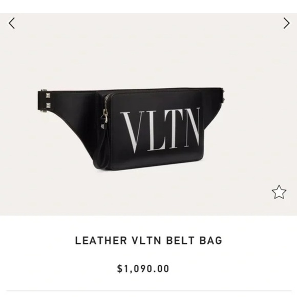 Valentino Garavani Black VLTN Belt Bag - Picture 3 of 7